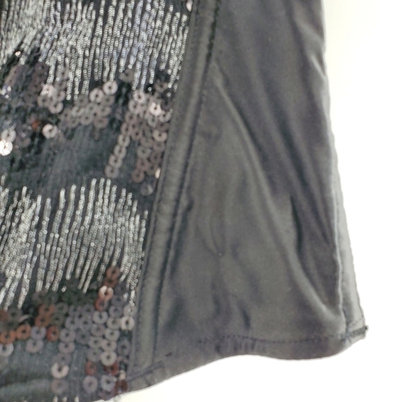 Frederick's of Hollywood black lace up sequined corset Large - Picture 6 of 15